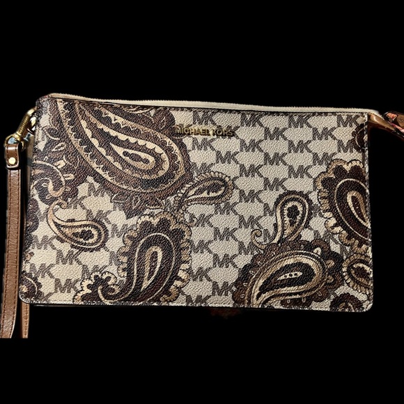 Michael Kors Luggage Wristlet Heritage Paisley Large Daniela - Picture 1 of 4